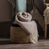 Wool Throw – Taupe